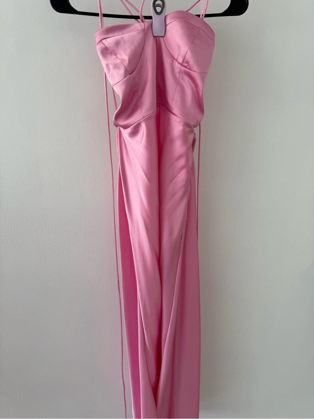 Zara Pink Midi Dress with Spaghetti Straps